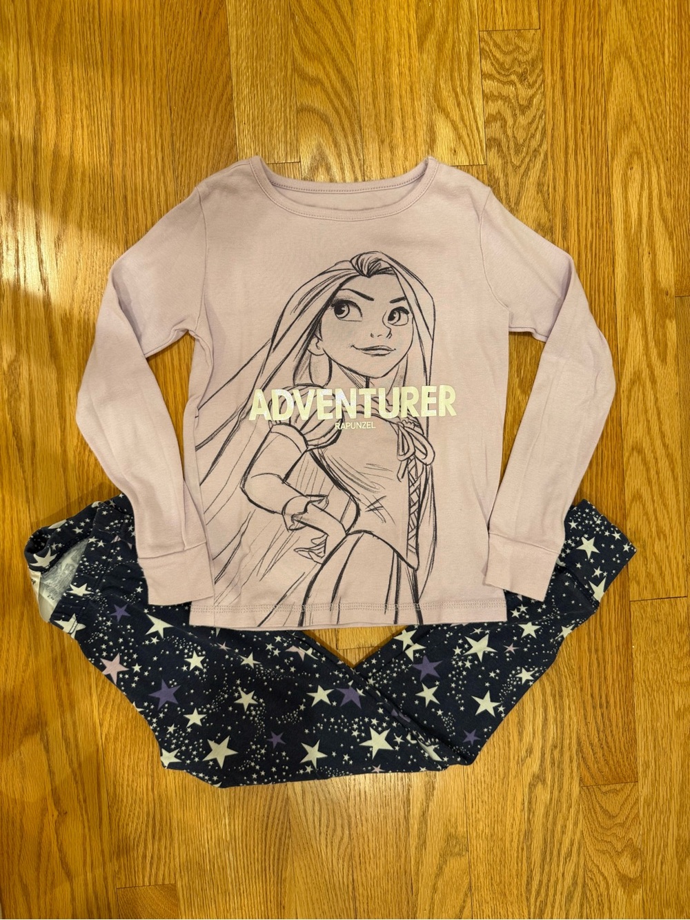 GAP Kids Disney Rapunzel Cotton Pajama set - Light Lavender Sz 8